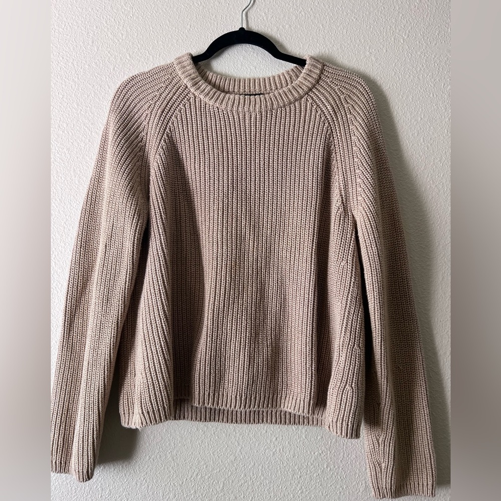 Quince Crewneck Sweater in Light Taupe